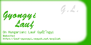 gyongyi lauf business card